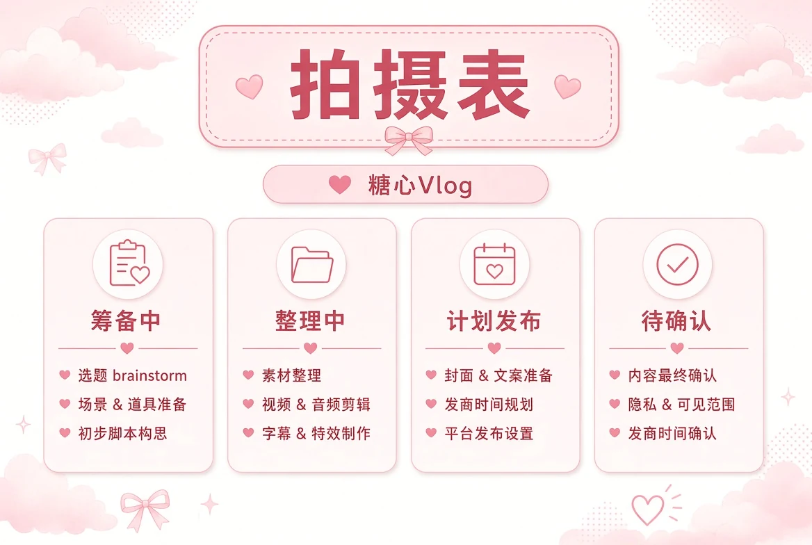 拍摄计划整理